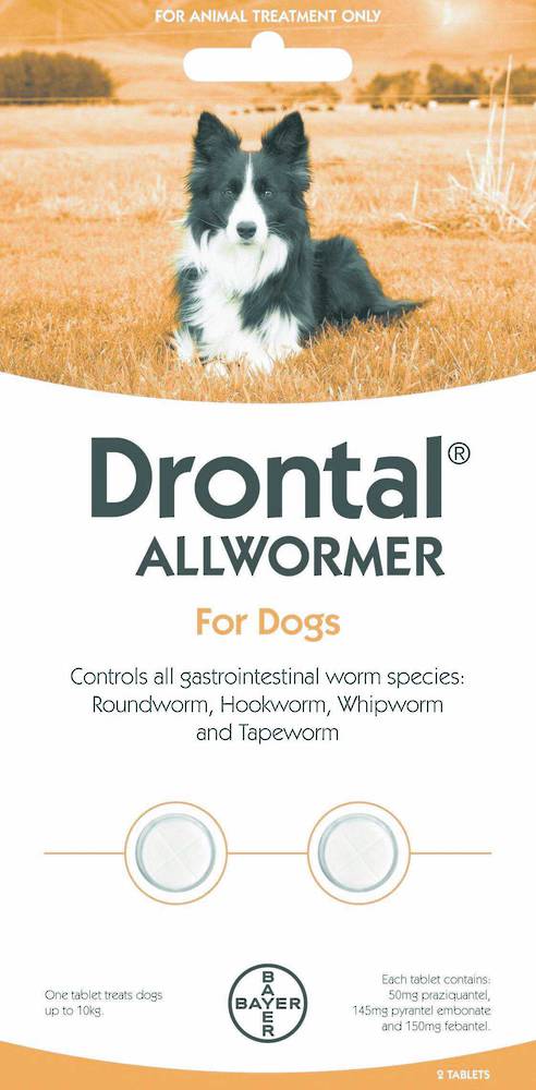 Drontal Allwormer Tablet for Dogs (5 - 10kg) 2tablets